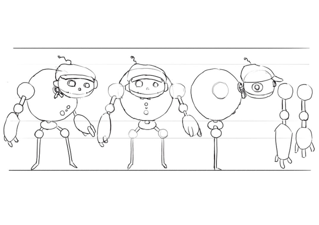 Robot Assistant Character Turnaround