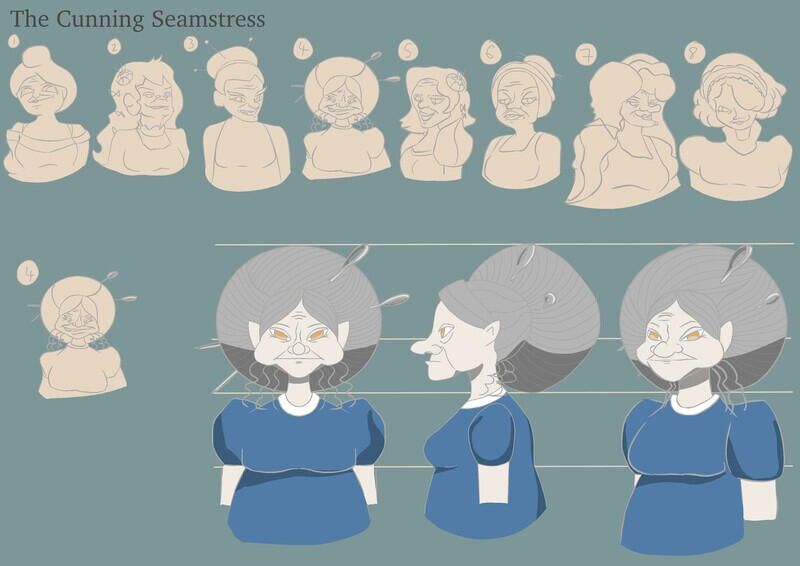Seamstress Character Turnaround